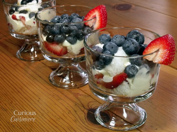 与夏天莓果和冰淇凌的个别红色白色和蓝色琐事从好奇烹调