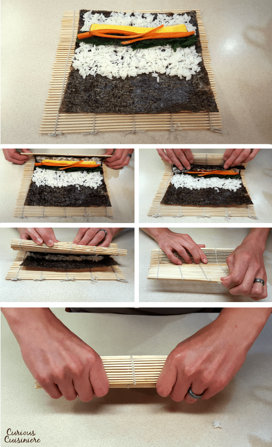 卷寿司和韩国紫菜包饭很容易，只要有一个卷垫和一点练习!