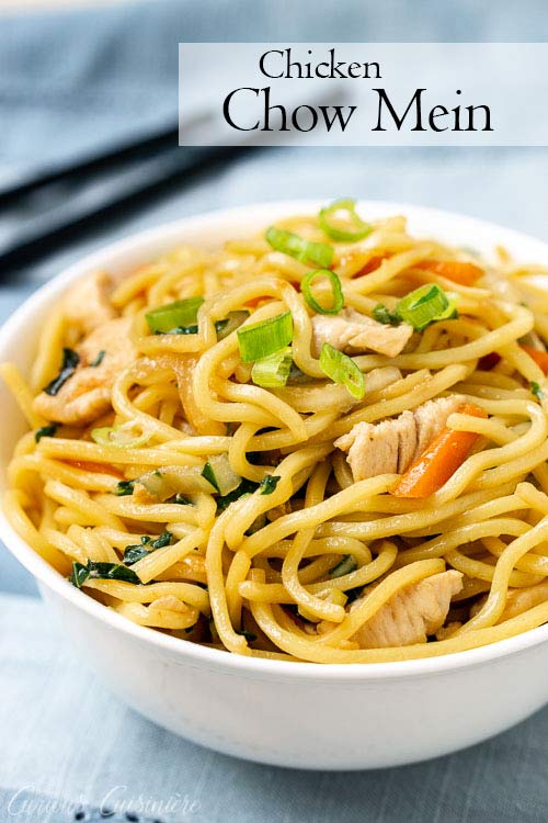 从字面上翻译过来就是“炒面”,这道鸡肉炒面是一道快速又舒适的中国面食,在家也很容易做。 | www.CuriousCuisiniere.com