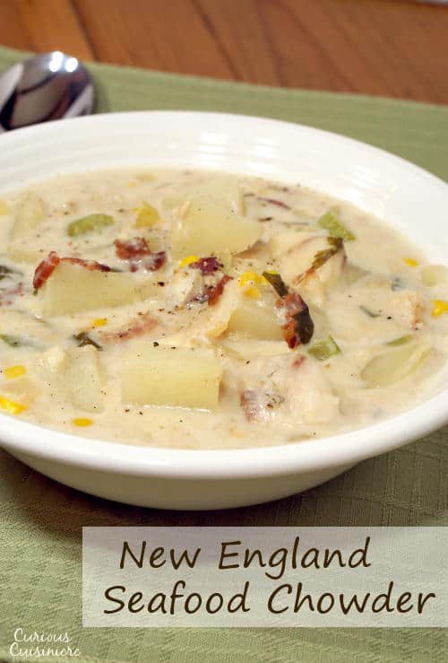 这个新英格兰海鲜杂烩的食谱创造了一个多功能和美味的汤，非常适合寒冷的冬日。|m.jamahire.com.