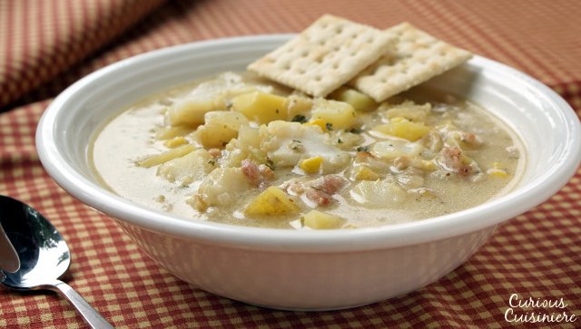 这个新英格兰海鲜杂烩的食谱创造了一个多样性和美味的汤，这是一个完美的冬季冬天的热身。使用您喜欢将此杂烩融为您的家人的口味。|m.jamahire.com.