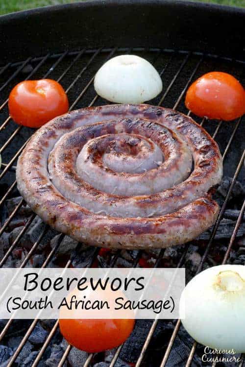 浓郁可口的南非Boerewors香肠是你下一次烧烤派对需要的香肠!| www.CuriousCuisiniere.com