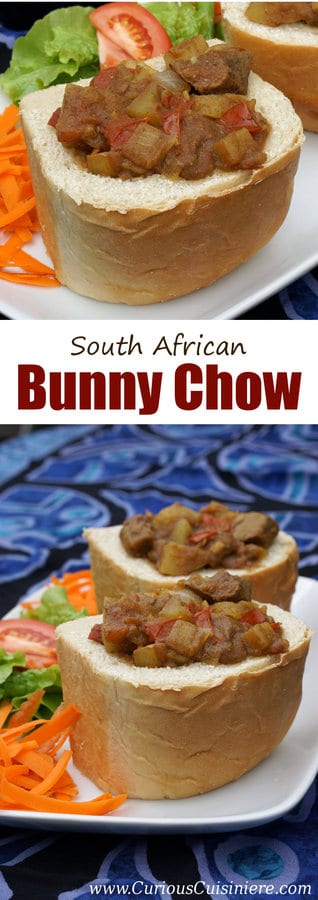 兔子周是一个独特的南非街头食品，由一条悬浮的咖喱用镂空的面包供应。|m.jamahire.com.