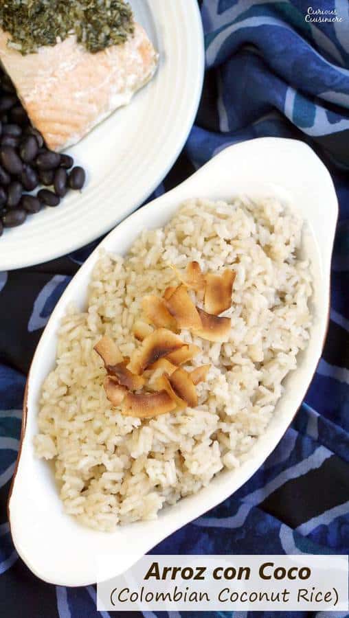 香甜可口的Arroz con Coco是一款美味的哥伦比亚椰子米饭配菜,你很快就会发现自己上瘾了!| www.CuriousCuisiniere.com