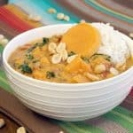 素食主义的非洲花生汤用甜土豆GydF4y2Ba