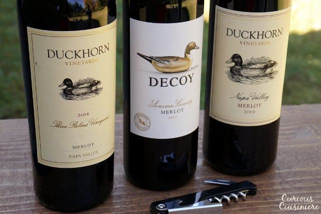 鸭角梅洛葡萄酒配餐| www.CuriousCuisiniere.com