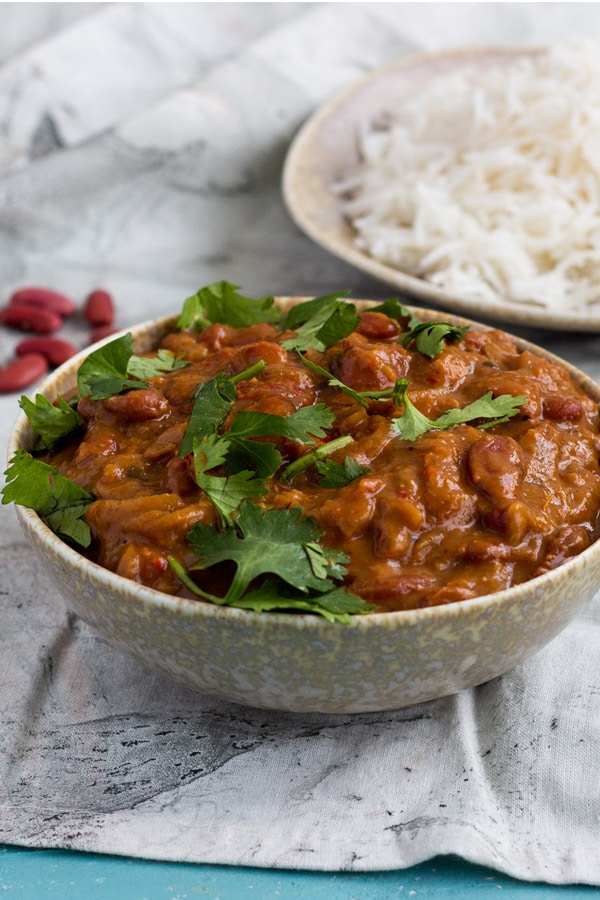 Rajma Masala(北印度芸豆咖喱)配上芫荽