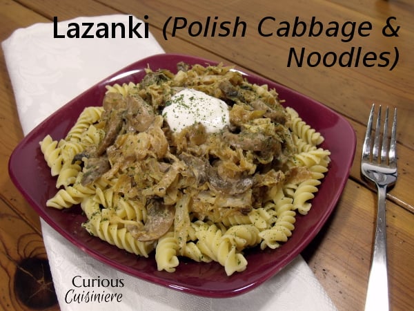 来自Curious Cuisiniere的波兰卷心菜面条(Lazanki)gydF4y2Ba