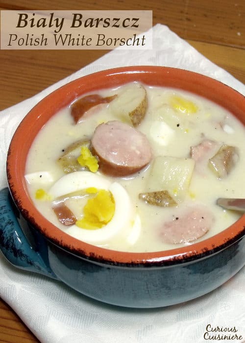 白色罗宋汤是一种鲜美波兰复活节汤，充满了携带宗教象征的成分。|m.jamahire.com.