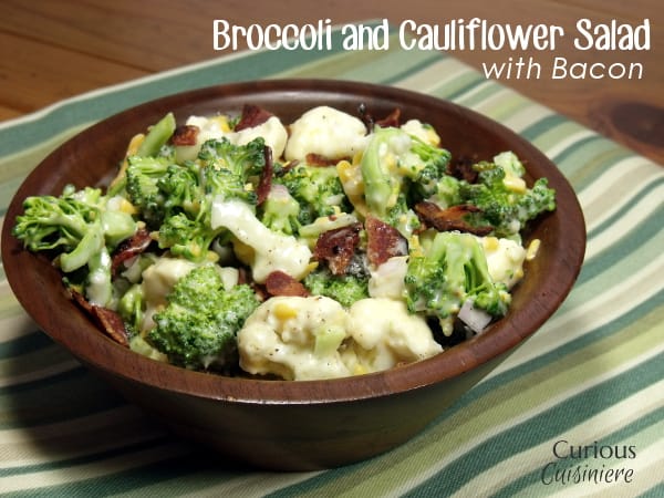 来自Curious Cuisiniere的瘦西兰花和花椰菜培根沙拉