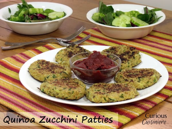 Quinoa Zucchini馅饼来自好奇烹饪G.ydF4y2Ba