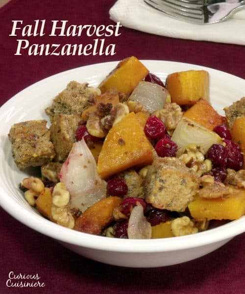 烤冬南瓜和坚果谷物面包使这种旋转在托斯卡纳Panzanella是一个秋天收获的嘉年华风味。| m.jamahire.comgydF4y2Ba