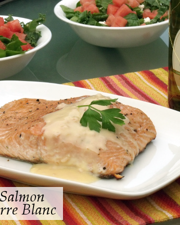 烤鲑鱼与Beurre黄油布兰克|好奇的烹饪