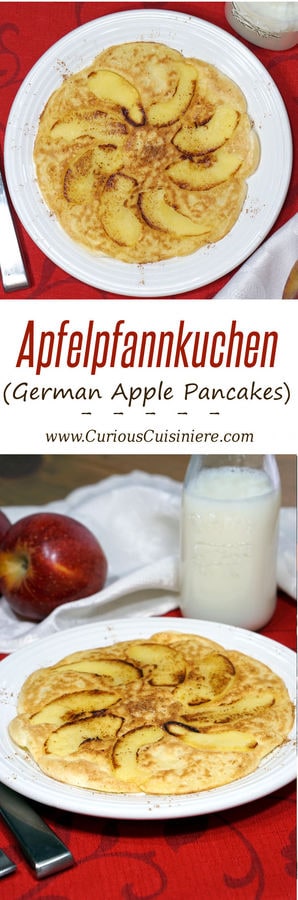 Apfelpfannkuchen，或德国苹果煎饼，是一款轻盈和eggy早餐，充满了切片的甜，焦糖的苹果。|m.jamahire.com.