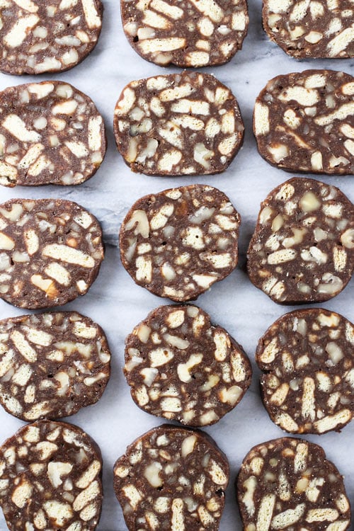 俄罗斯巧克力香肠切片